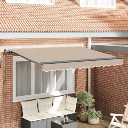 vidaXL Σκηνίτσα Αναδιπλούμενη Μπεζ 350 x 200 cm ύφασμα