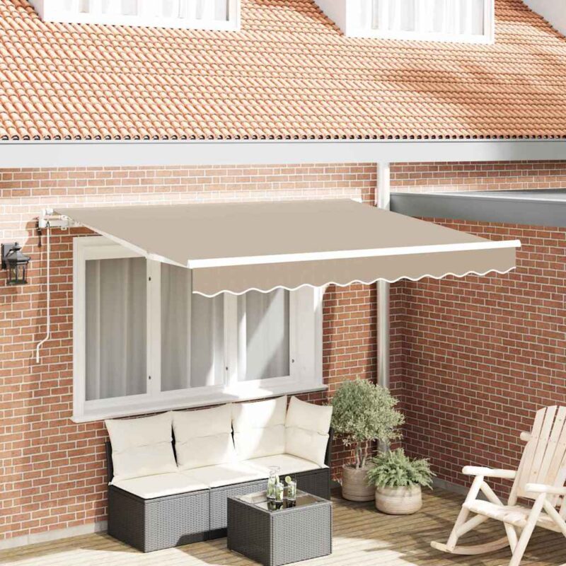 vidaXL Σκηνίτσα Αναδιπλούμενη Μπεζ 350 x 200 cm ύφασμα