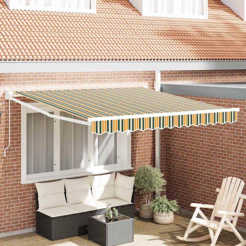 vidaXL Αντιανεμικό Πράσινο και Κίτρινο 300 x 250 x 165 εκ. Πολυεστέρας