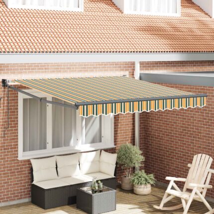 vidaXL Αντιανεμικό Πράσινο και Κίτρινο 300 x 250 x 165 εκ. Πολυεστέρας