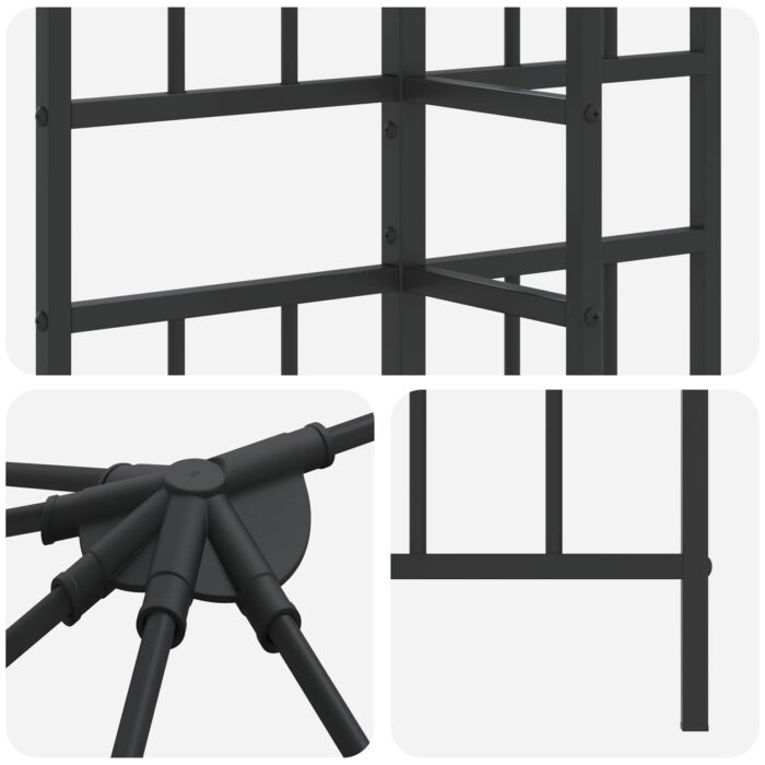 Σκελετός Γκαζebo 6 x 3 m Μαύρο Ατσάλι - Image 6