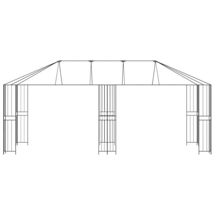 Σκελετός Γκαζebo 6 x 3 m Μαύρο Ατσάλι - Image 4