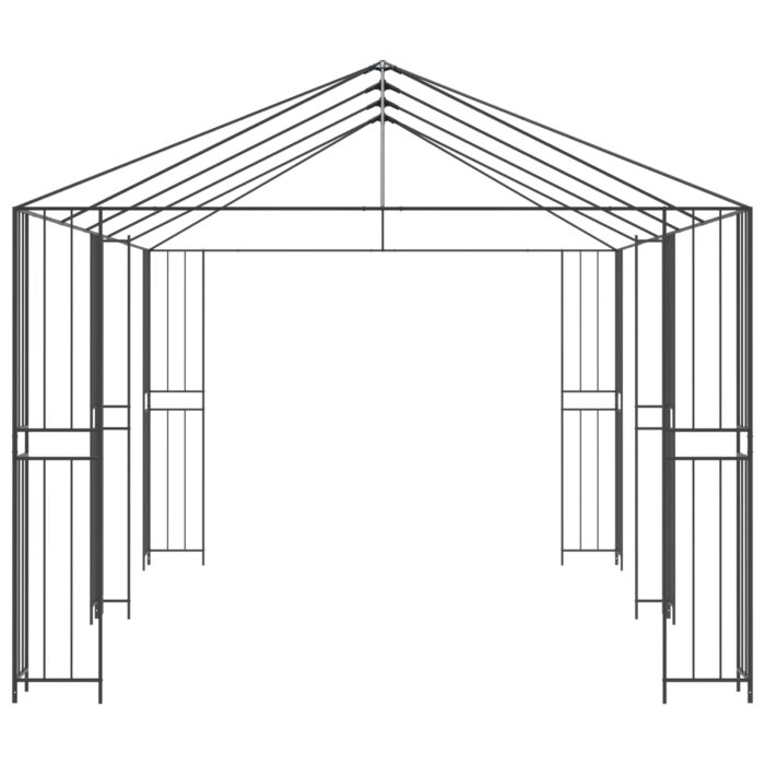 Σκελετός Γκαζebo 6 x 3 m Μαύρο Ατσάλι - Image 5