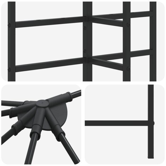 Σκελετός Γκαζebo 6 x 3 m Μαύρο Ατσάλι - Image 6