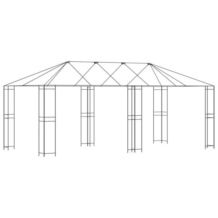 Σκελετός Γκαζebo 6 x 3 m Μαύρο Ατσάλι - Image 2