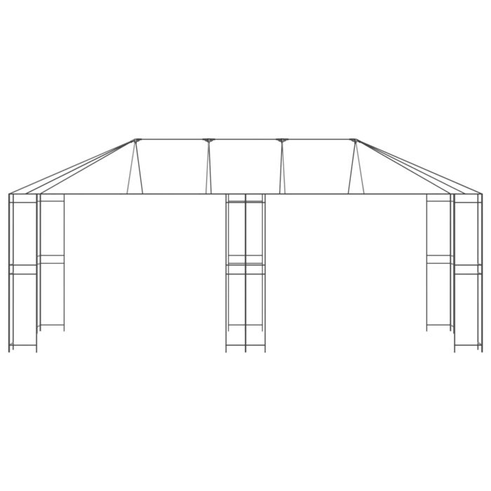 Σκελετός Γκαζebo 6 x 3 m Μαύρο Ατσάλι - Image 4