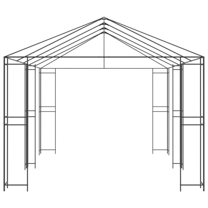 Σκελετός Γκαζebo 6 x 3 m Μαύρο Ατσάλι - Image 5