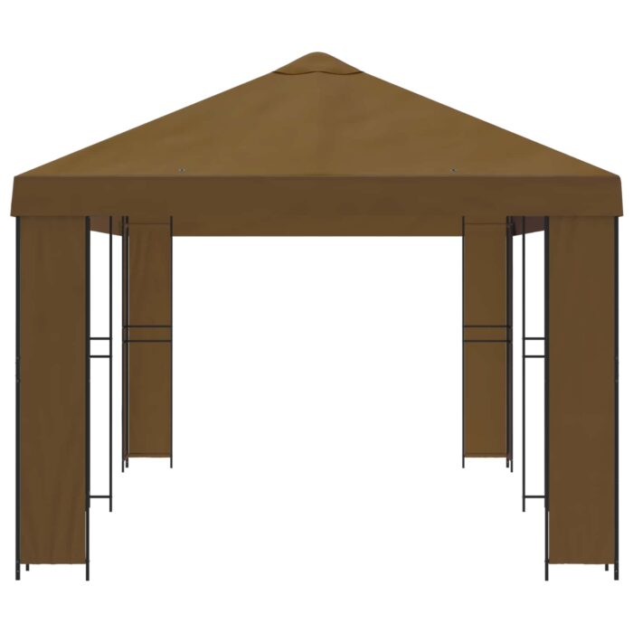 Κήπος Γκαζebo 6 x 3 m Taupe Πολυεστέρας και Χάλυβας 190 - Image 4