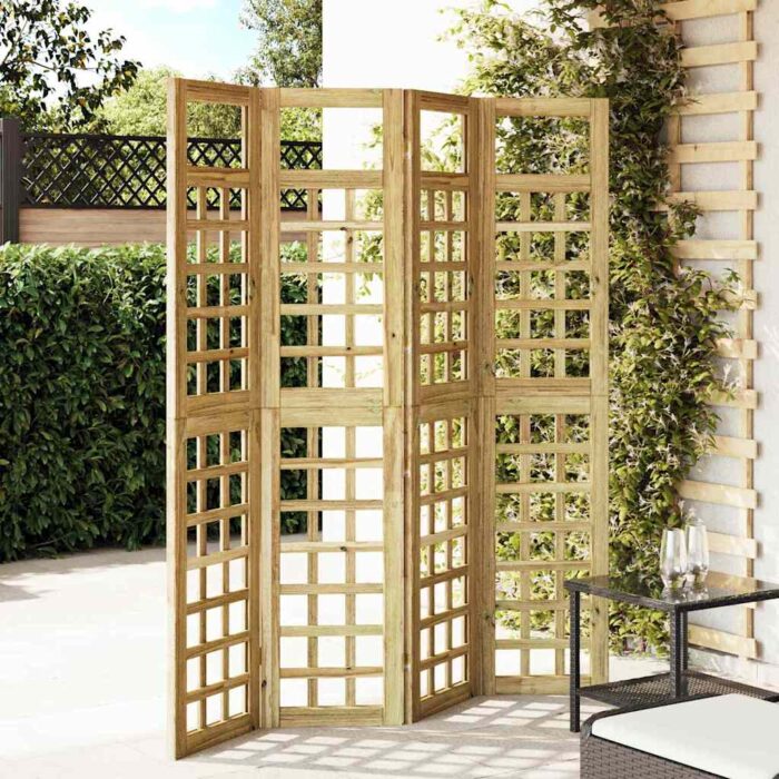 Οθόνη Ιδιωτικότητας Μέλι Καφέ 160 x 180 cm Στερεό ξύλο πεύκου - Image 3