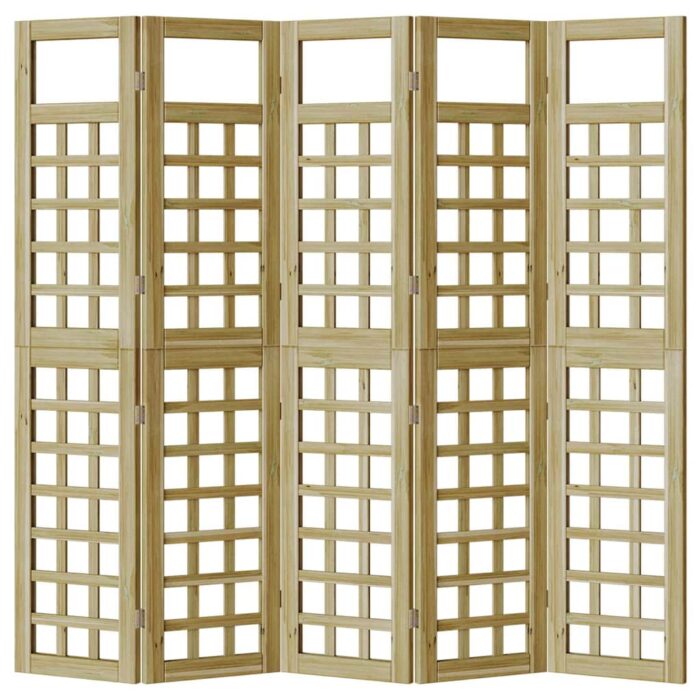 Οθόνη Ιδιωτικότητας Μέλι Καφέ 200 x 180 cm Στερεό ξύλο πεύκου - Image 5