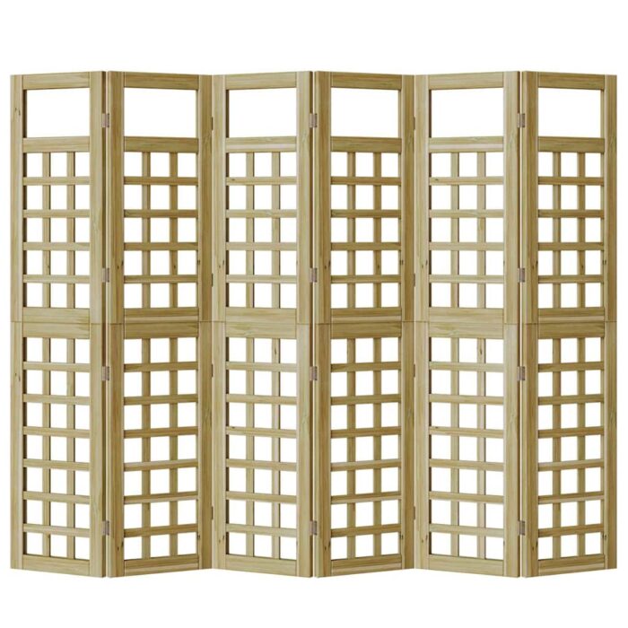 Οθόνη Ιδιωτικότητας Μέλι Καφέ 240 x 180 cm Στερεό ξύλο πεύκου - Image 5