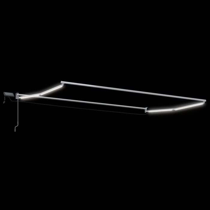 Χειροκίνητη αναδιπλούμενη τέντα με LED 4,5 x 3 μ - Image 4