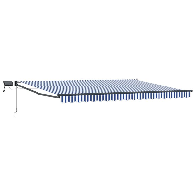 vidaXL Χειροκίνητη αναδιπλούμενη τέντα με LED 4 x 2 m