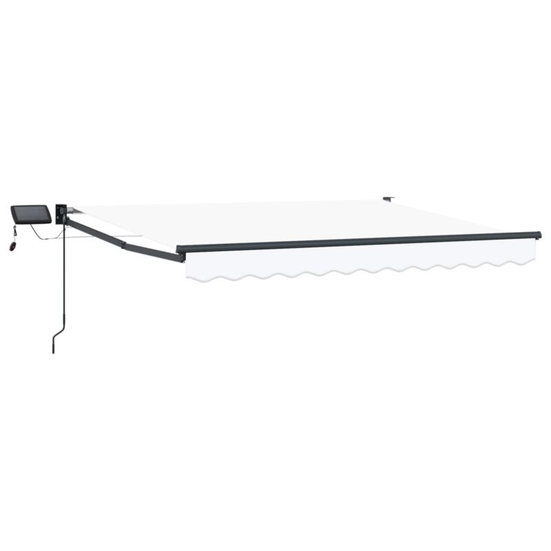 vidaXL Χειροκίνητη αναδιπλούμενη τέντα με LED 3 x 2
