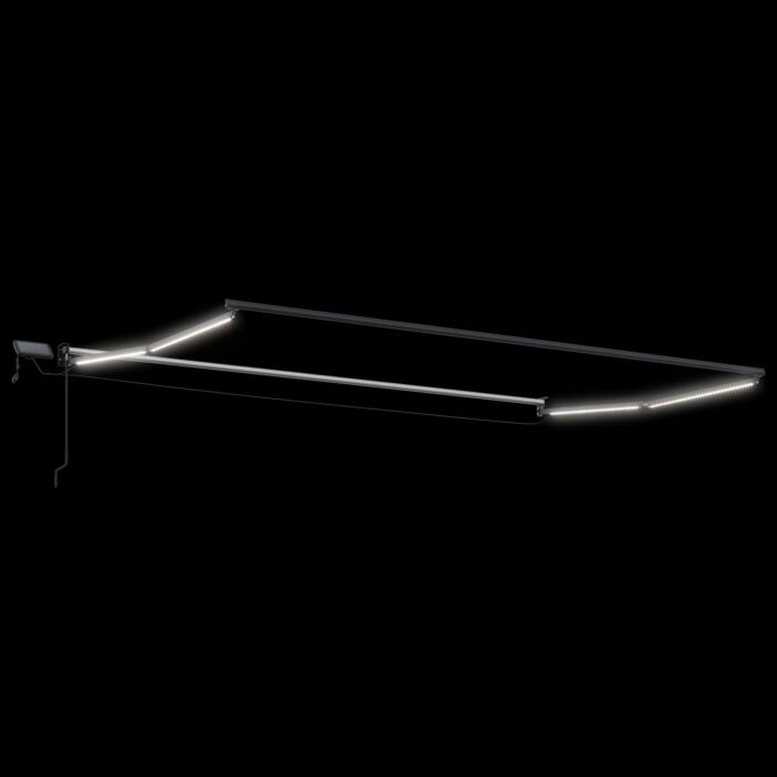 Χειροκίνητη αναδιπλούμενη τέντα με LED 4,5 x 3 μ - Image 4