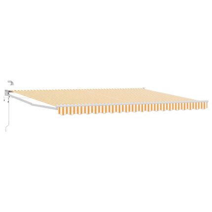vidaXL Ηλεκτρικό Αναδιπλούμενο Σκίαστρο Πορτοκαλί και Λευκό 4