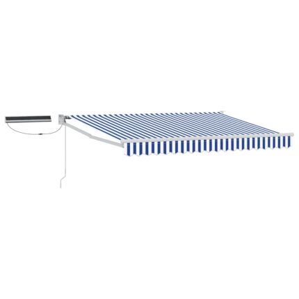 vidaXL Ηλεκτρικό Αναδιπλούμενο Σκίαστρο Μπλε και άσπρο 3