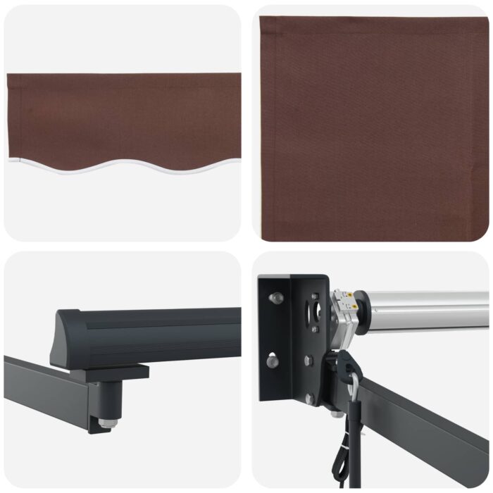 Ηλεκτρικό Αναδιπλούμενο Σκίαστρο Καφέ και Ανθρακί 3 x 2,5 μ - Image 6