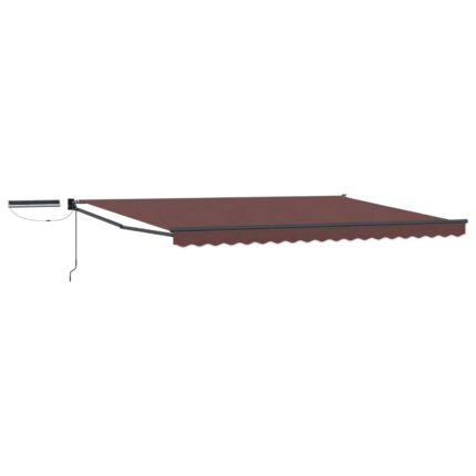 vidaXL Ηλεκτρικό Αναδιπλούμενο Σκίαστρο Καφέ και Ανθρακί 5 x 3 m