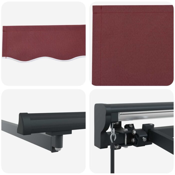 Χειροκίνητη Ανακλινόμενη Σκίαση Μπορντό 4,5 x 3,5 μ - Image 6