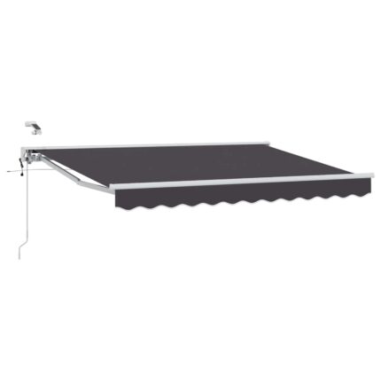 vidaXL Ηλεκτρικό Αναδιπλούμενο Σκίαστρο Γκρι και Λευκό 2