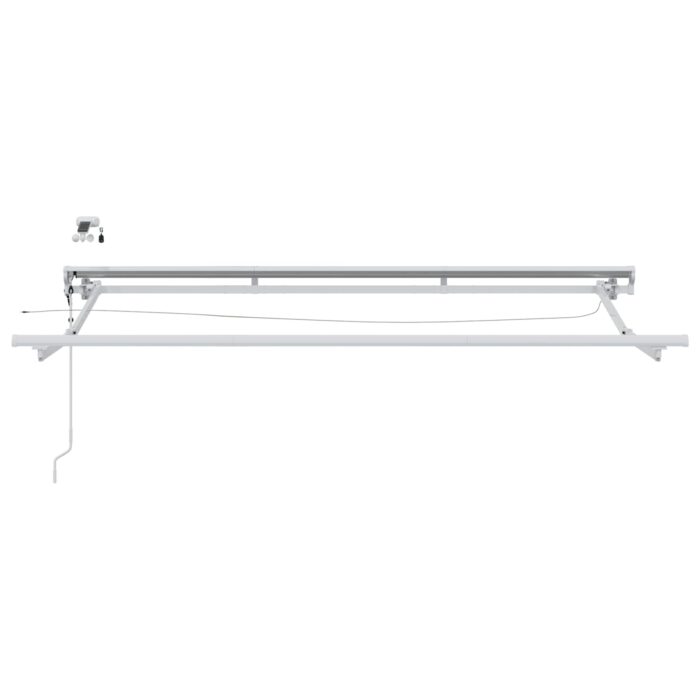 Ηλεκτρικό Αναδιπλούμενο Σκίαστρο Καφέ και Λευκό 2,5 x 2 m - Image 5