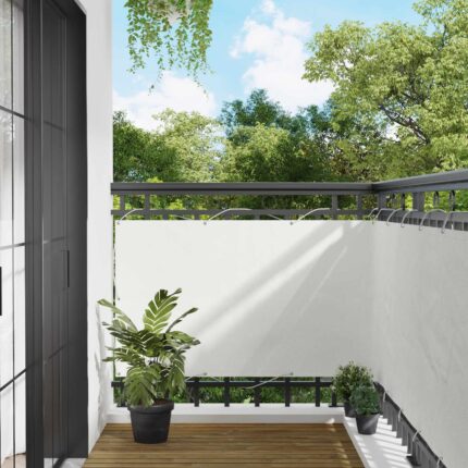 vidaXL Οθόνη Μπαλκονιού Λευκός 100 x 300 cm Ύφασμα Όξφορντ