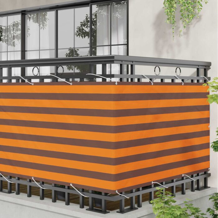 Οθόνη Μπαλκονιού Πορτοκαλί και Καφέ 100 x 300 cm Ύφασμα Όξφορντ - Image 3