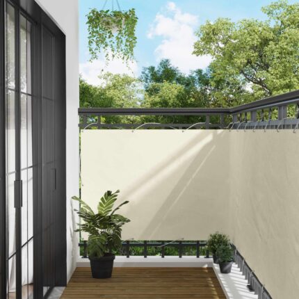 vidaXL Οθόνη Μπαλκονιού Κρεμ 110 x 600 εκ Ύφασμα Όξφορντ