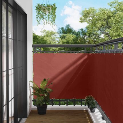 vidaXL Οθόνη Μπαλκονιού Τερακότα 110 x 300 cm Ύφασμα Όξφορντ