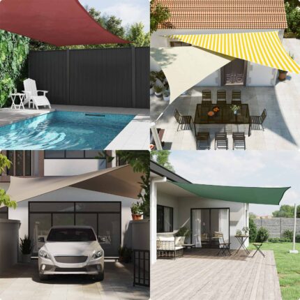 vidaXL Πανί σκιάς Κίτρινο και Λευκό 6 x 2 m 100% Πολυέστερ Οξφόρδη