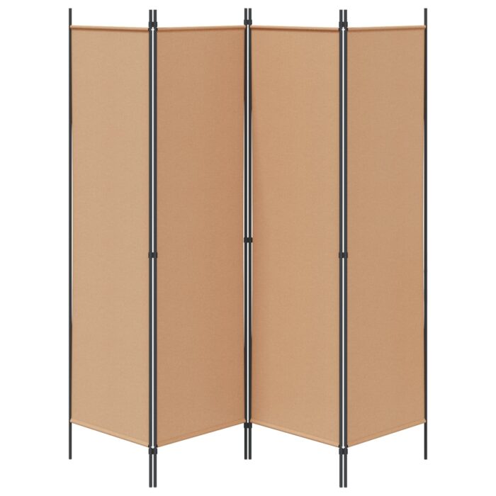 4-Πίνακας Διαχωριστικός Μπεζ 200 x 180 cm Ύφασμα - Image 5