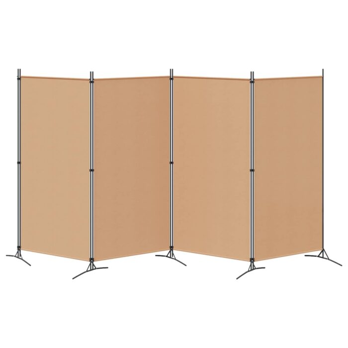 4-Πίνακας Διαχωριστικός Μπεζ 346 x 180 cm Ύφασμα - Image 6