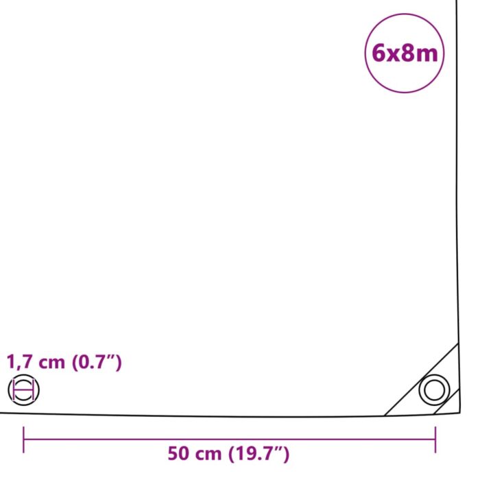 Μουσαμάς Γκρι 6 x 8 μ. 650 γρ./μ.² - Image 6