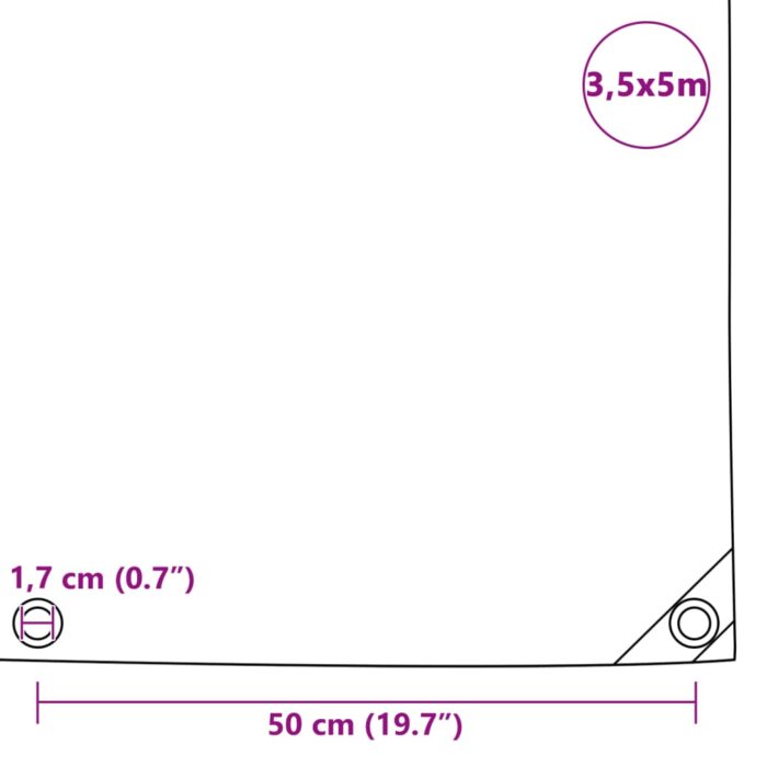 Μουσαμάς Πράσινος 3,5 x 5 μ. 650 γρ./μ.² - Image 6