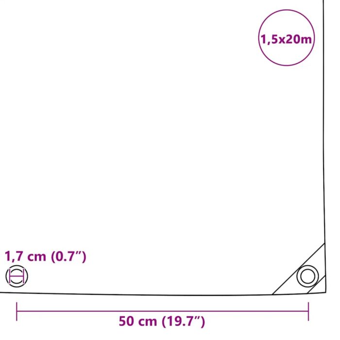 Μουσαμάς Λευκός 1,5 x 20 μ. 650 γρ./μ.² - Image 6