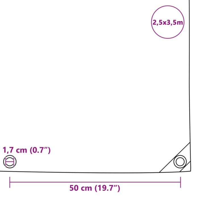 Μουσαμάς Λευκός 2,5 x 3,5 μ. 650 γρ./μ.² - Image 6
