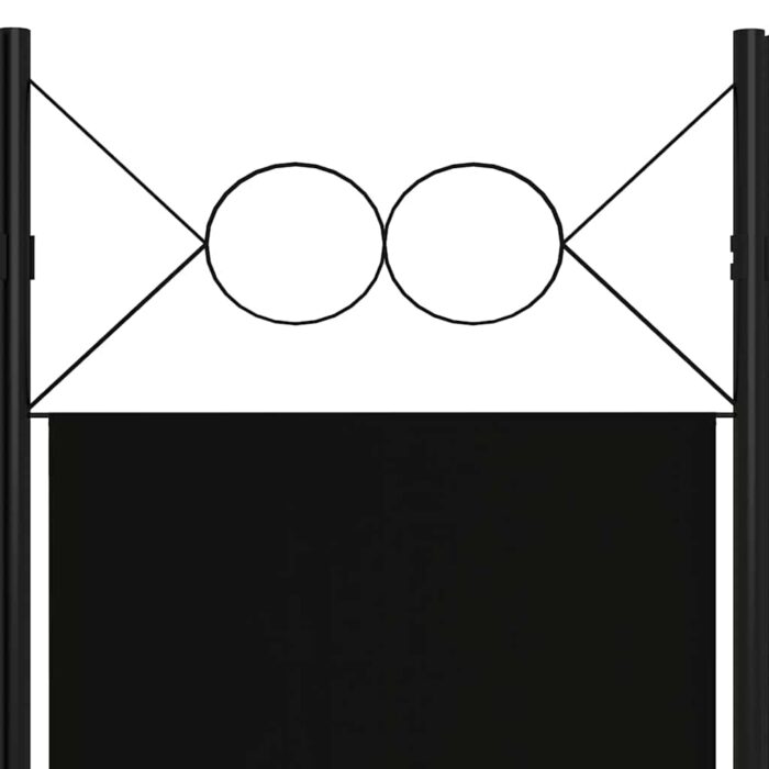 Διαχωριστικό Δωματίου με 5 Πάνελ Μαύρο 200 x 180 εκ. - Image 5