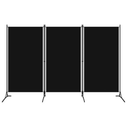 vidaXL Διαχωριστικό Δωματίου με 3 Πάνελ Μαύρο 260 x 180 εκ.