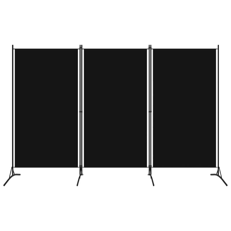 vidaXL Διαχωριστικό Δωματίου με 3 Πάνελ Μαύρο 260 x 180 εκ.