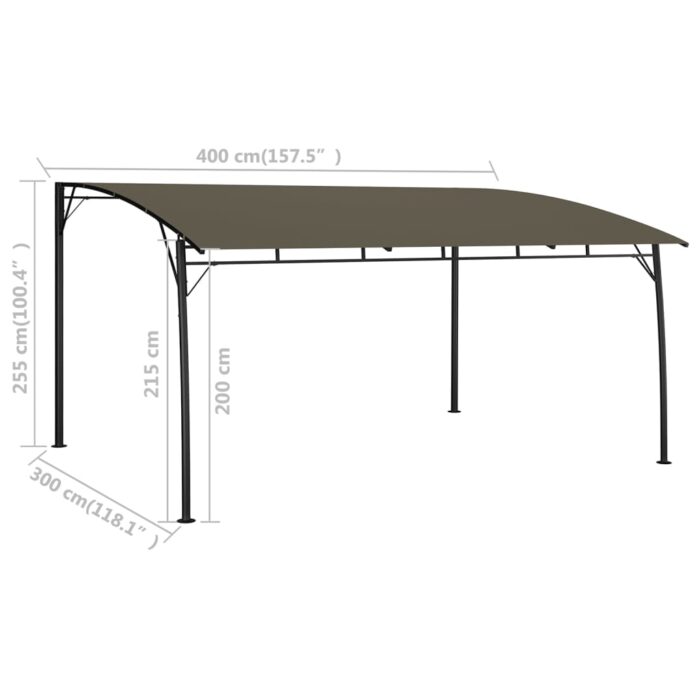 Τεντοπέργκολα Κήπου Taupe 4 x 3 x 2,55 μ. - Image 6