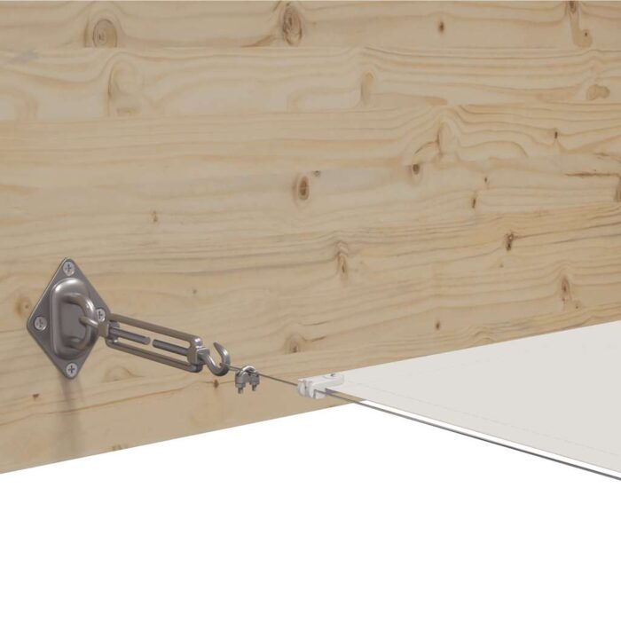 Τέντα Κάθετη Λευκή 140 x 600 εκ. από Ύφασμα Oxford - Image 4