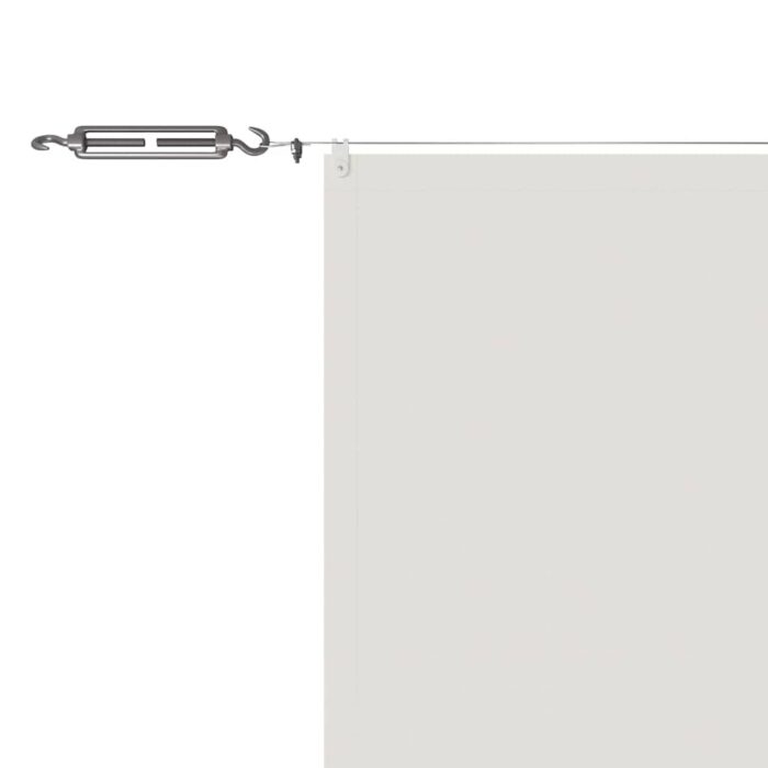 Τέντα Κάθετη Λευκή 140 x 600 εκ. από Ύφασμα Oxford - Image 5