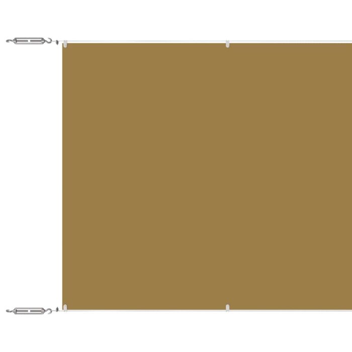 Τέντα Κάθετη Μπεζ 60 x 1200 εκ. από Ύφασμα Oxford - Image 2