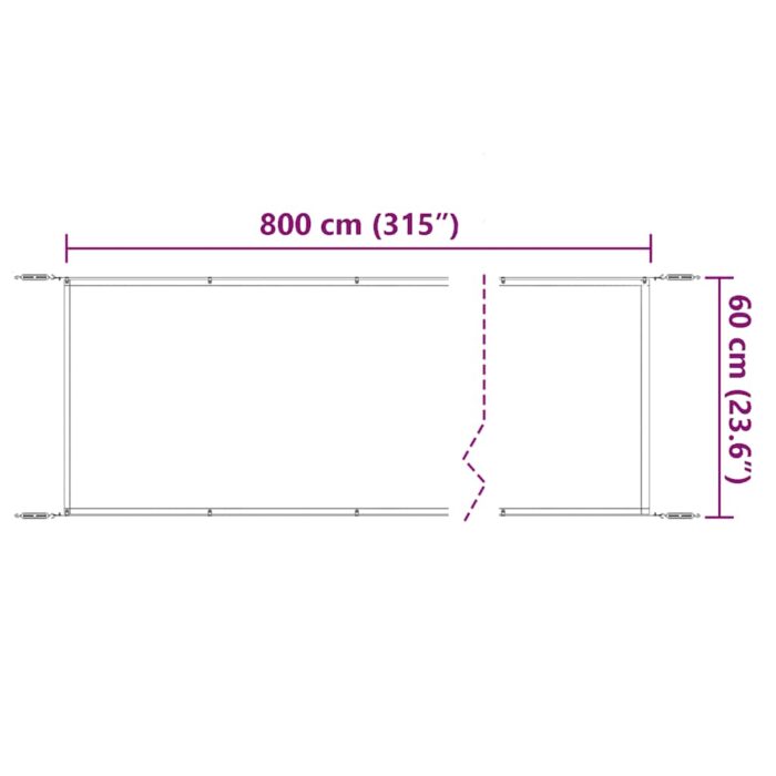 Τέντα Κάθετη Μπλε 60 x 800 εκ. από Ύφασμα Oxford - Image 6