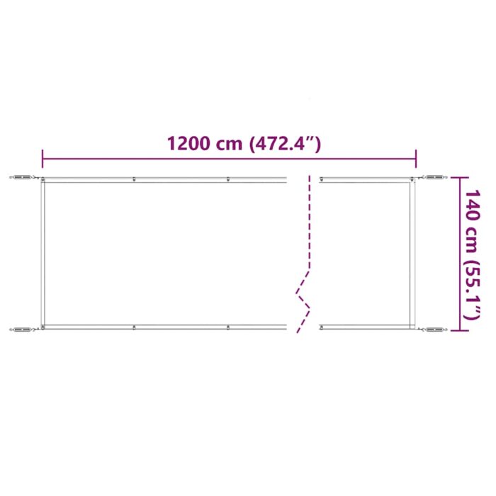 Τέντα Κάθετη Μπλε 140 x 1200 εκ. από Ύφασμα Oxford - Image 6