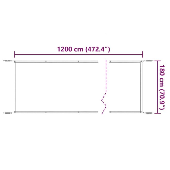 Τέντα Κάθετη Μπλε 180 x 1200 εκ. από Ύφασμα Oxford - Image 6