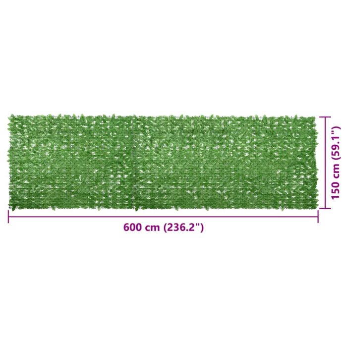 Διαχωριστικό Βεράντας με Φύλλα Πράσινο 600 x 150 εκ. - Image 6