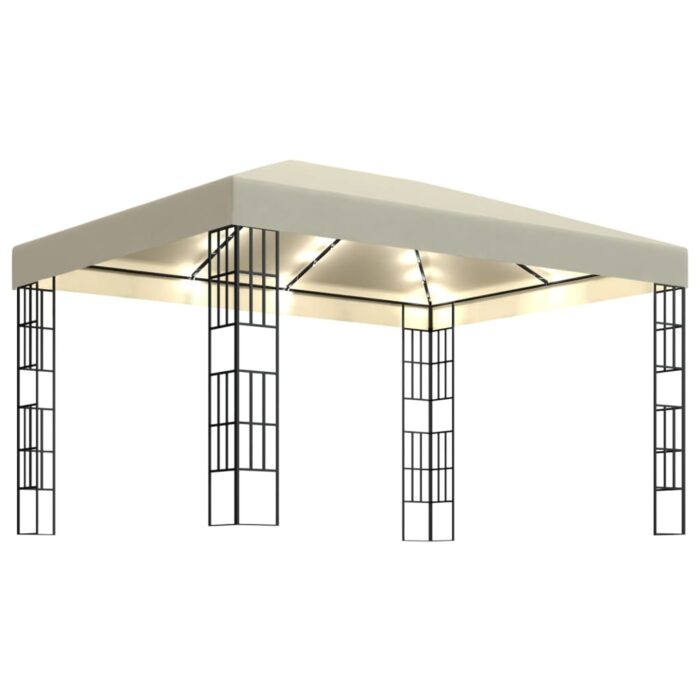 Κιόσκι με Φωτάκια LED Κρεμ 3 x 4 μ. - Image 2