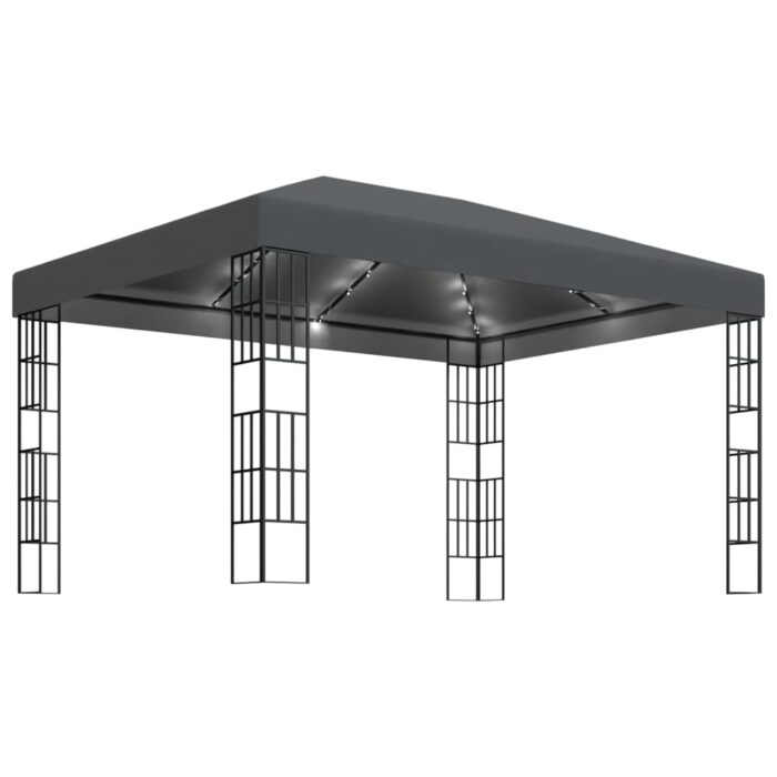 Κιόσκι με Φωτάκια LED Ανθρακί 3 x 4 μ. - Image 2